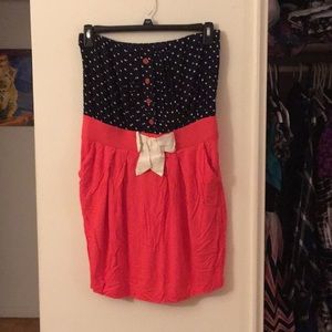 Tube top dress very flattering